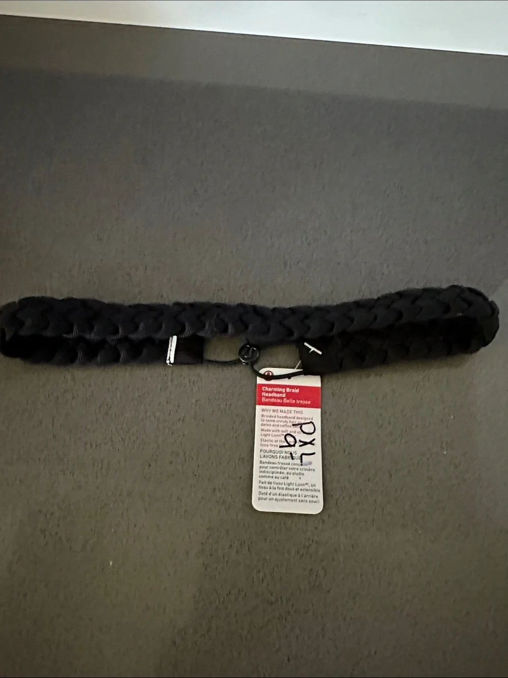 lululemon athletica Black Braided Stretch Headband